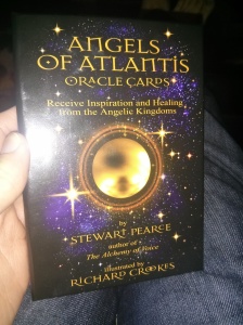 The cover of my Oracle Card deck. Written by Stewart Pearce Illustrated by Richard Crookes.